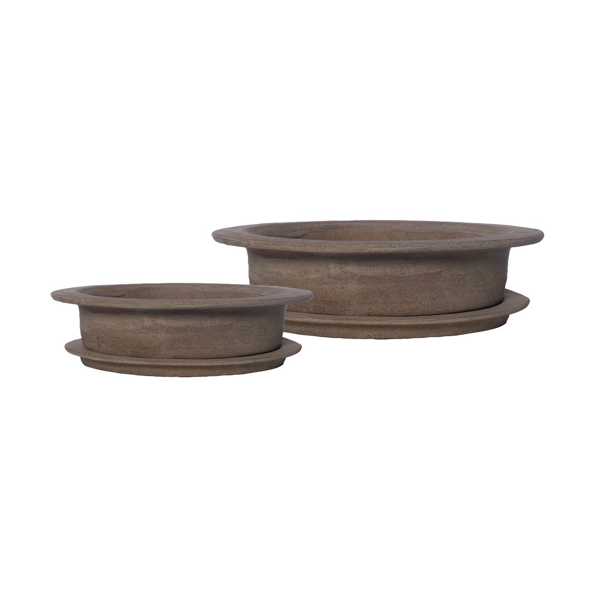ERNST Ernst terracotta pot oval 2 pieces Brown