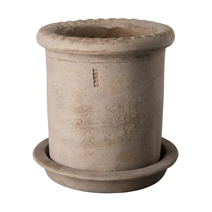 Ernst terracotta pot with saucer - Ø16x16 cm - ERNST