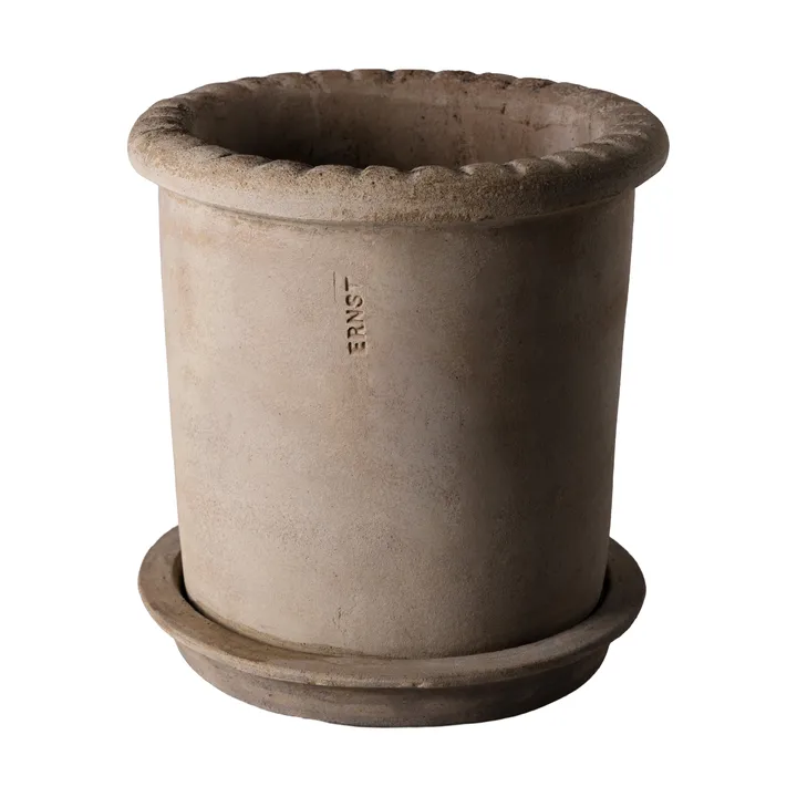 Ernst terracotta pot with saucer - Ø20x20 cm - ERNST