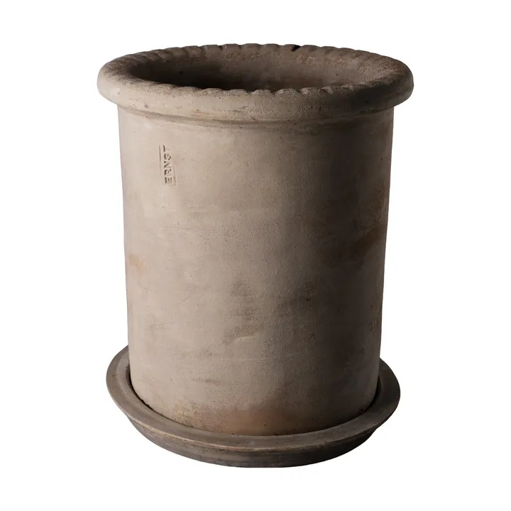 Ernst terracotta pot with saucer - Ø25x28 cm - ERNST