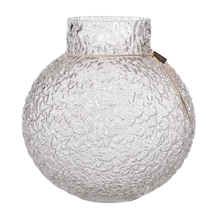 Ernst textured glass vase clear - Ø29x30 cm - ERNST