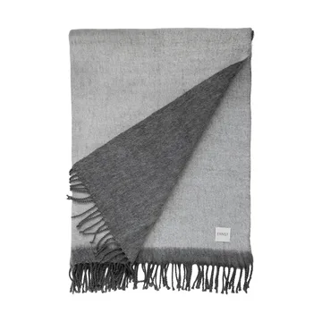 Ernst throw with fringe 130x170 cm - Dark gray-white - ERNST