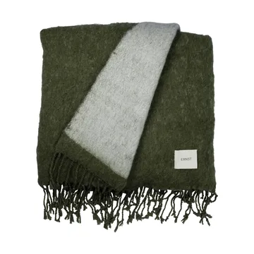 Ernst throw with fringe 130x170 cm - Green-white - ERNST