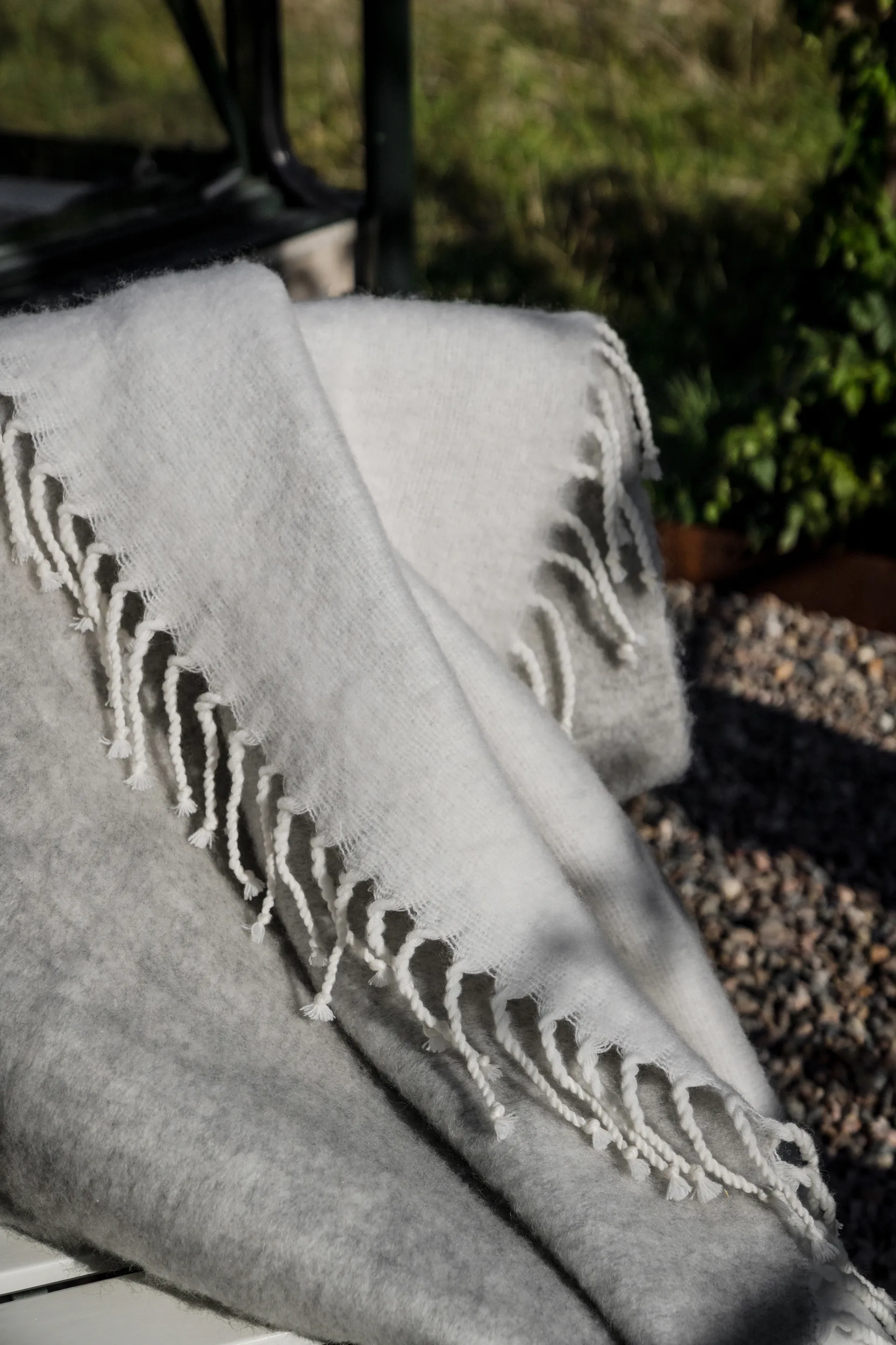 Ernst throw with fringe 130x170 cm, Grey ERNST