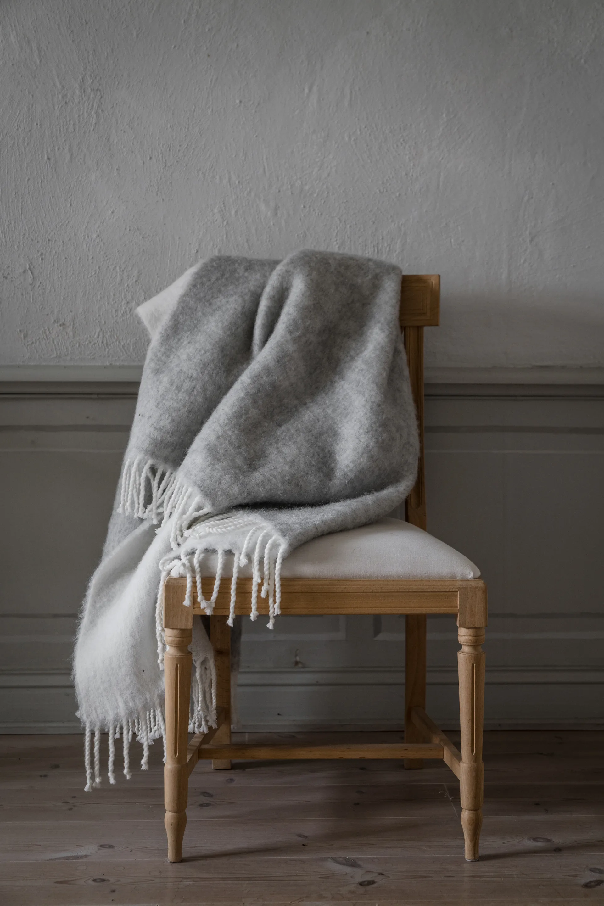 Ernst throw with fringe 130x170 cm, Grey ERNST