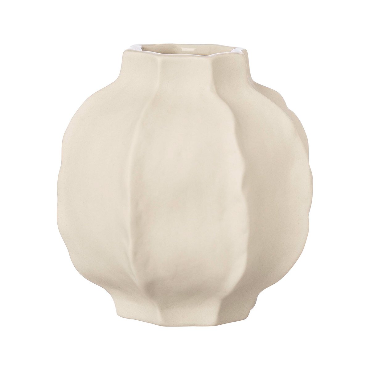 Ernst vase dented stripe 14 cm | Scandinavian Design | Vases | Beige