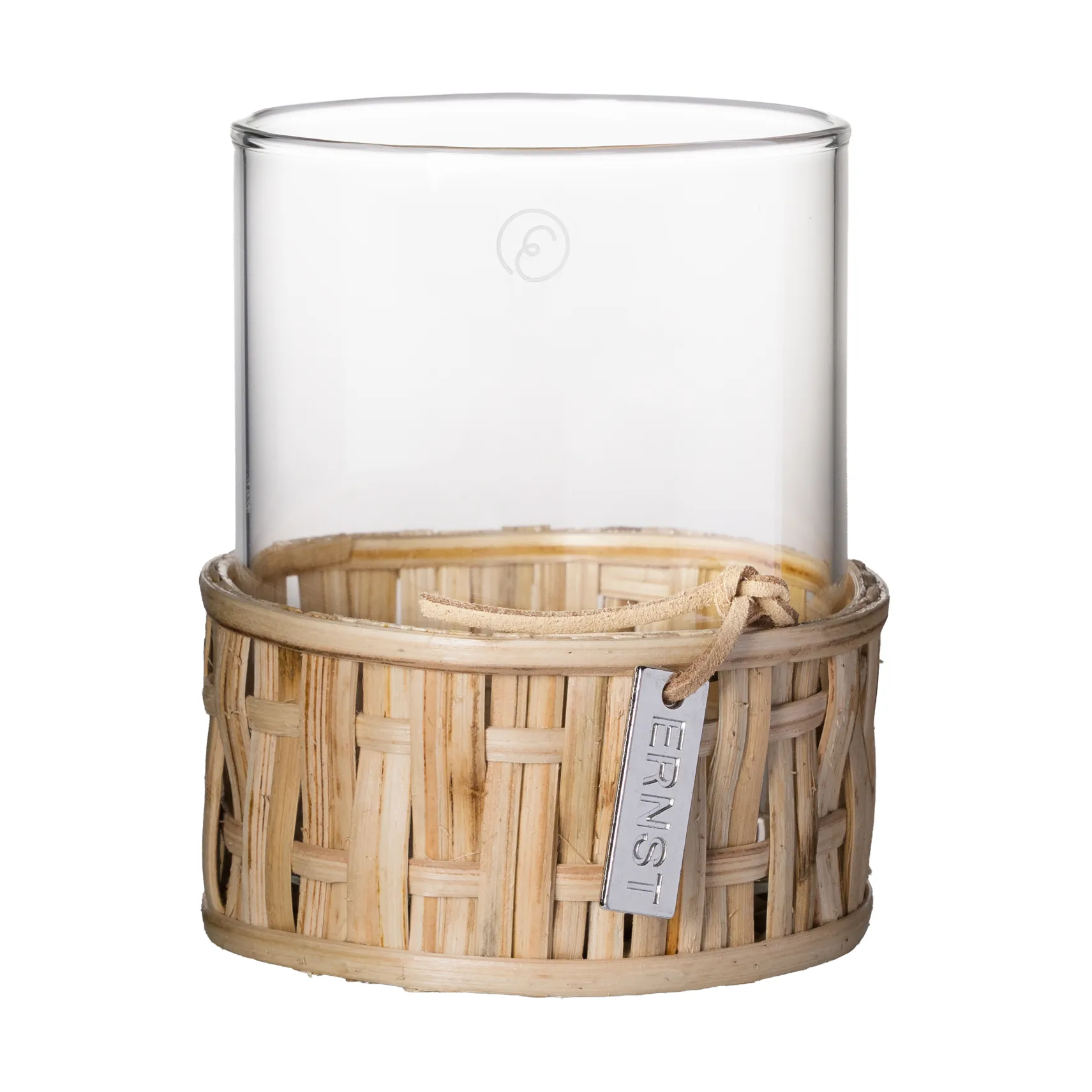 Ernst vase/tealight holder in basket, Nature, Ø7x8.5 cm ERNST