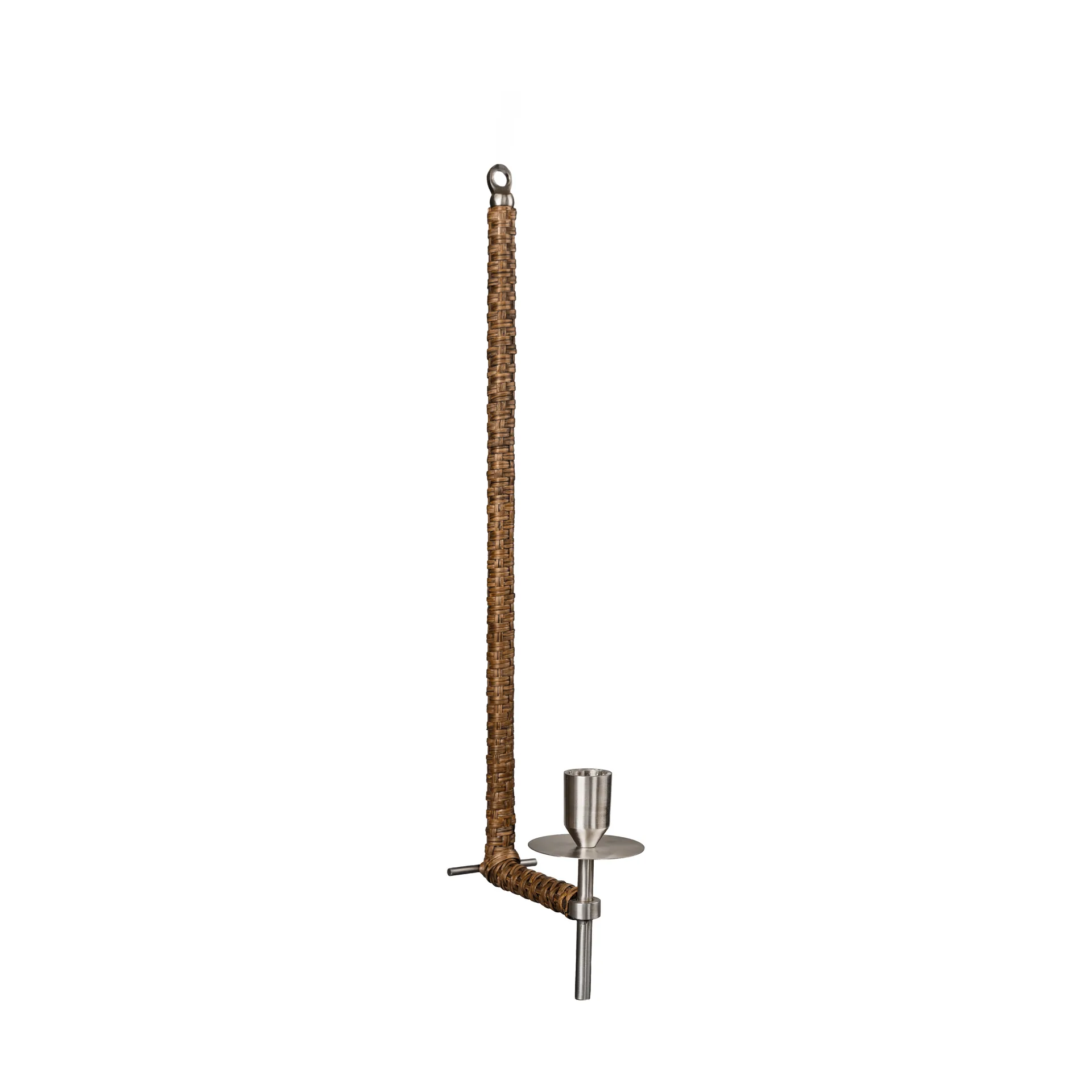 Ernst wall candle holder woven, Brushed steel, 47 cm ERNST