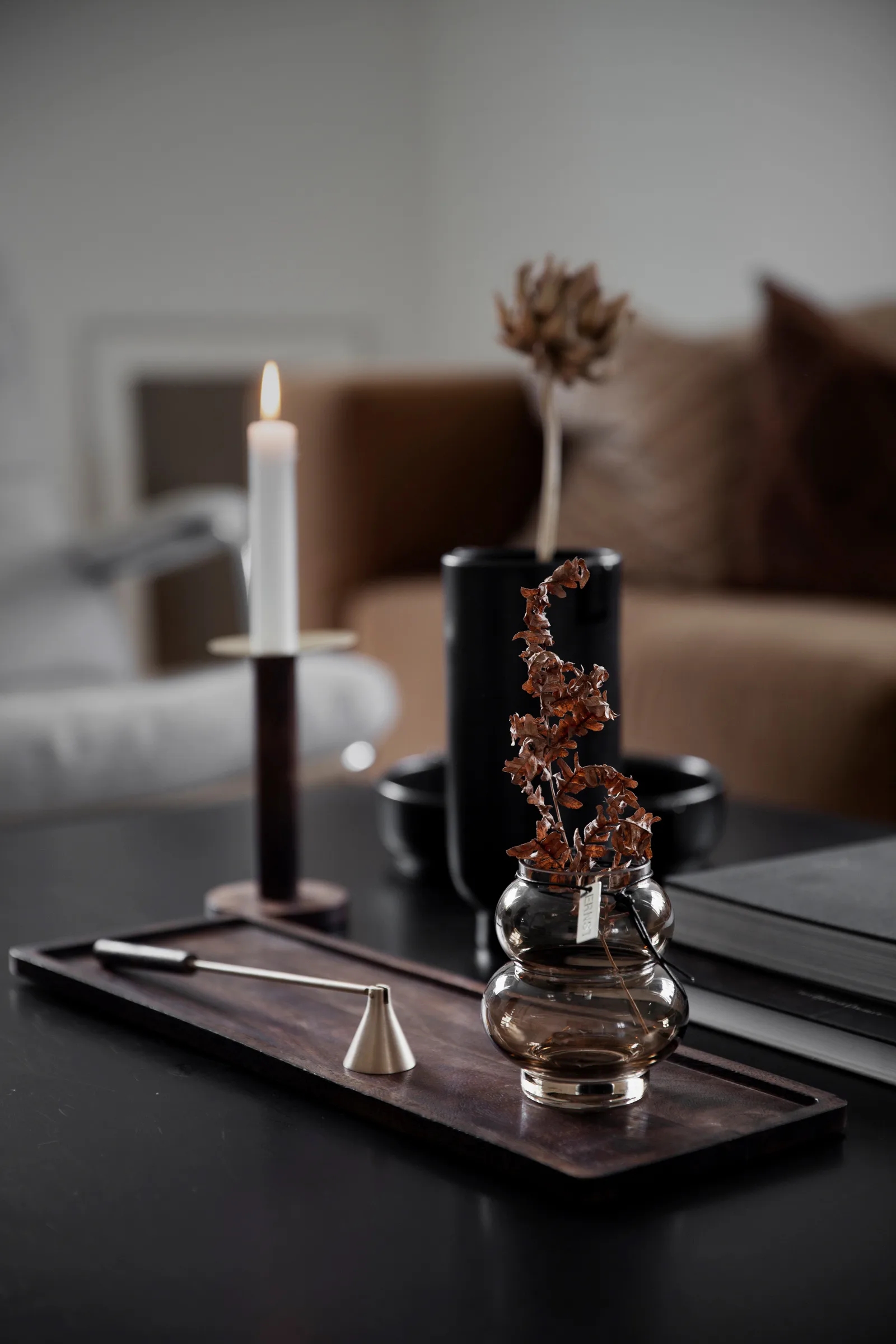 Ernst wooden tray 15x30 cm, Dark brown ERNST