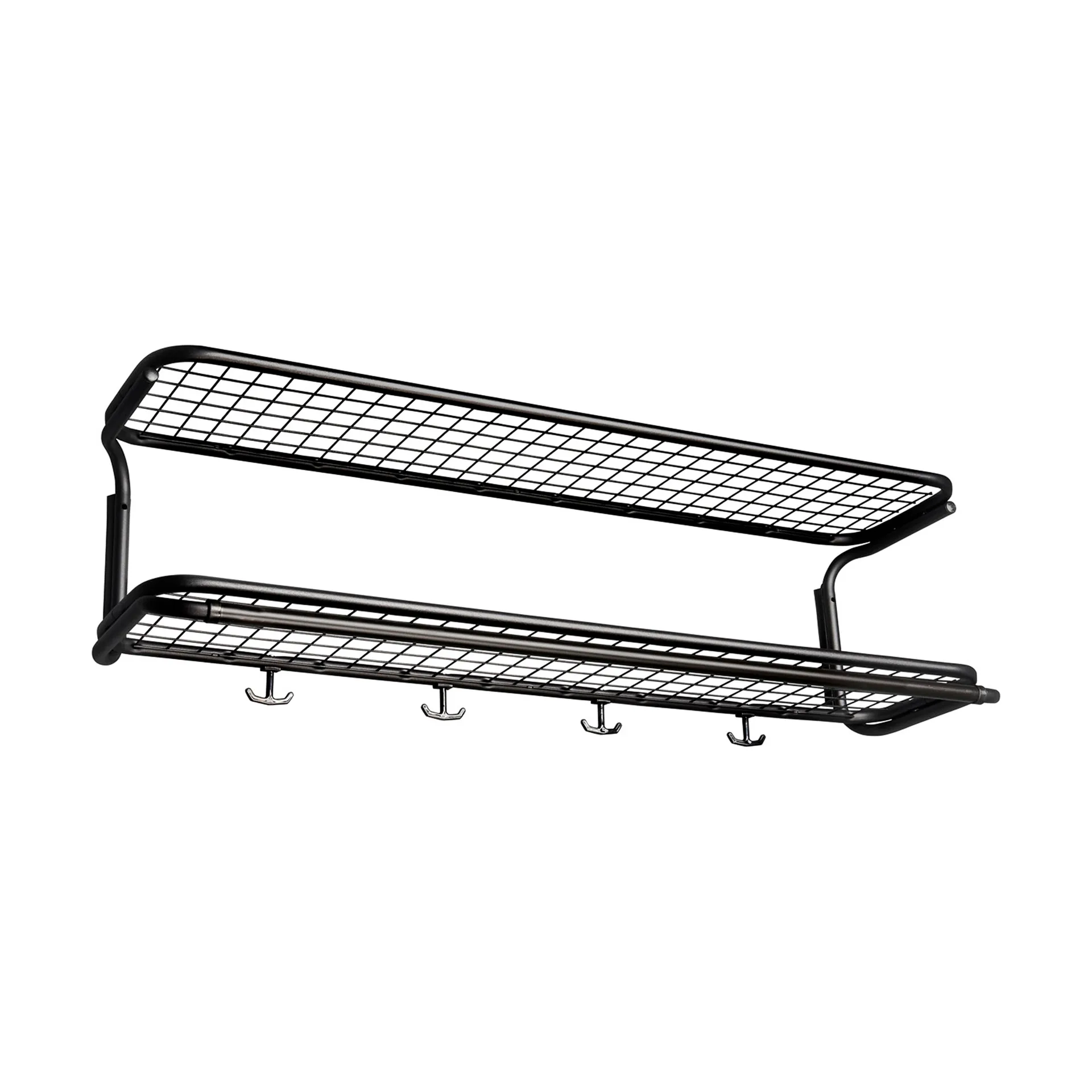 Classic 650 hat shelf, Black/black, 2 levels, 100 cm Essem Design