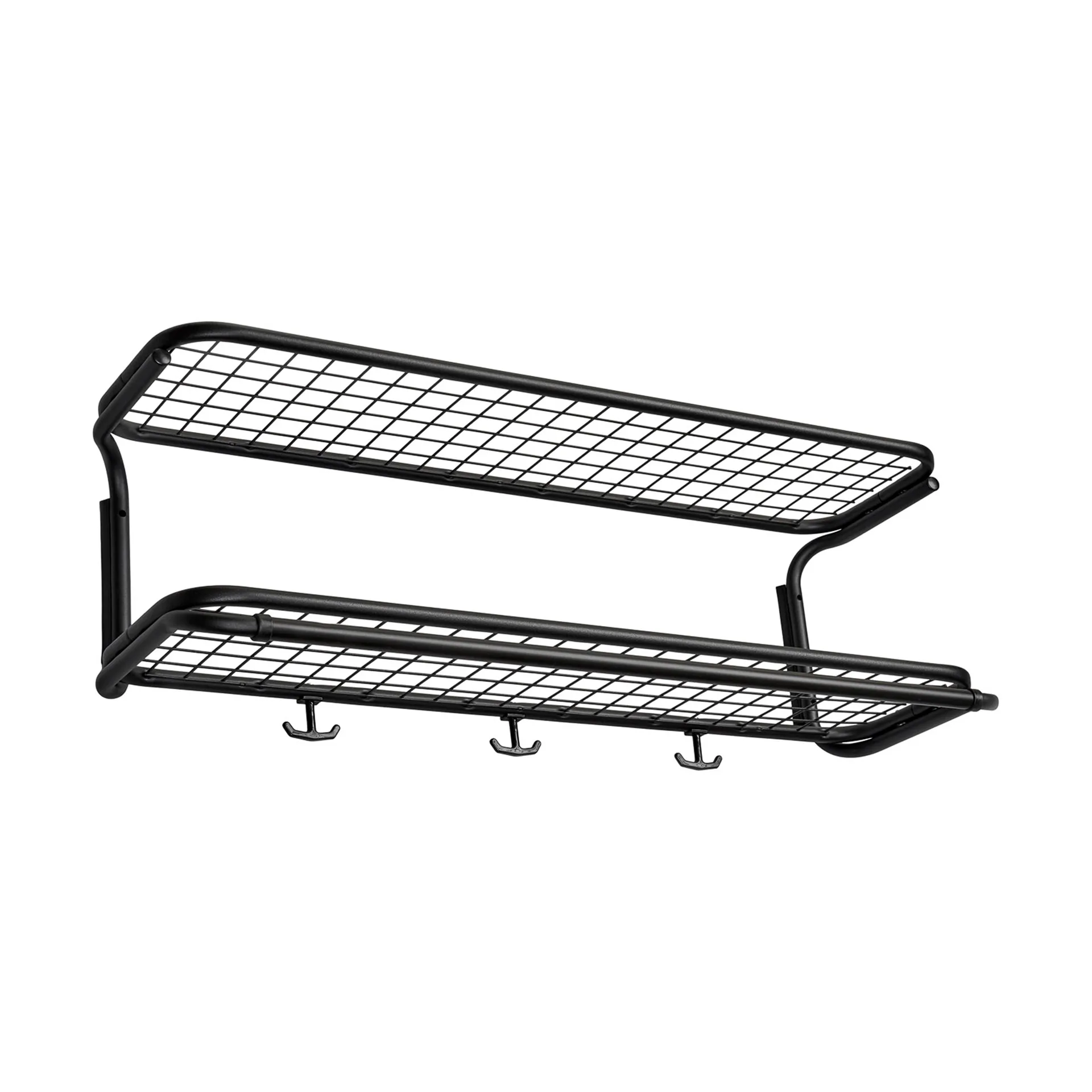 Classic 650 hat shelf, Black/black, 2 levels, 40 cm Essem Design