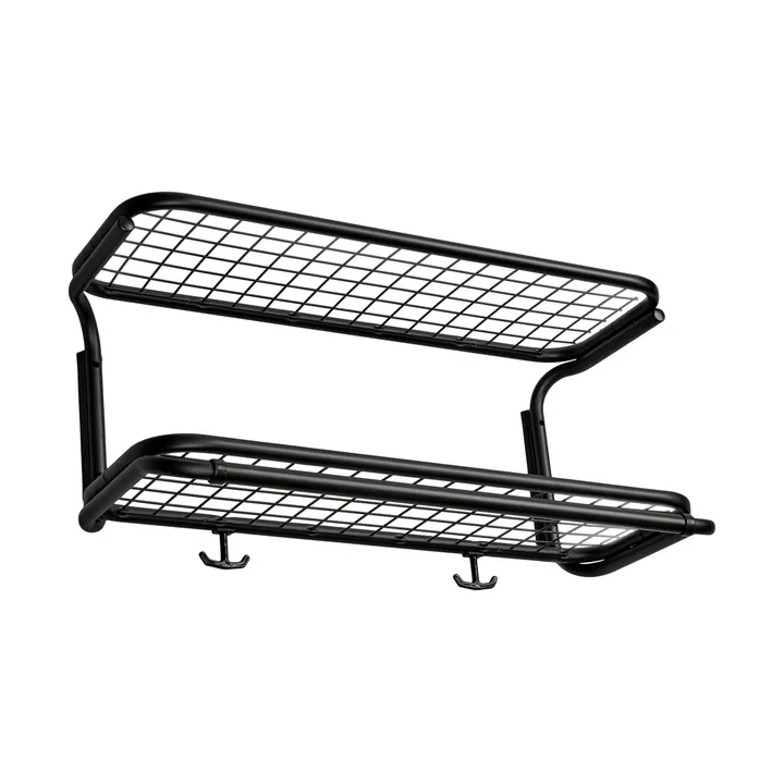 Classic 650 hat shelf - Black/black, 2 levels, 50 cm - Essem Design