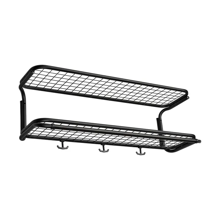 Classic 650 hat shelf - Black/black, 2 levels, 60 cm - Essem Design
