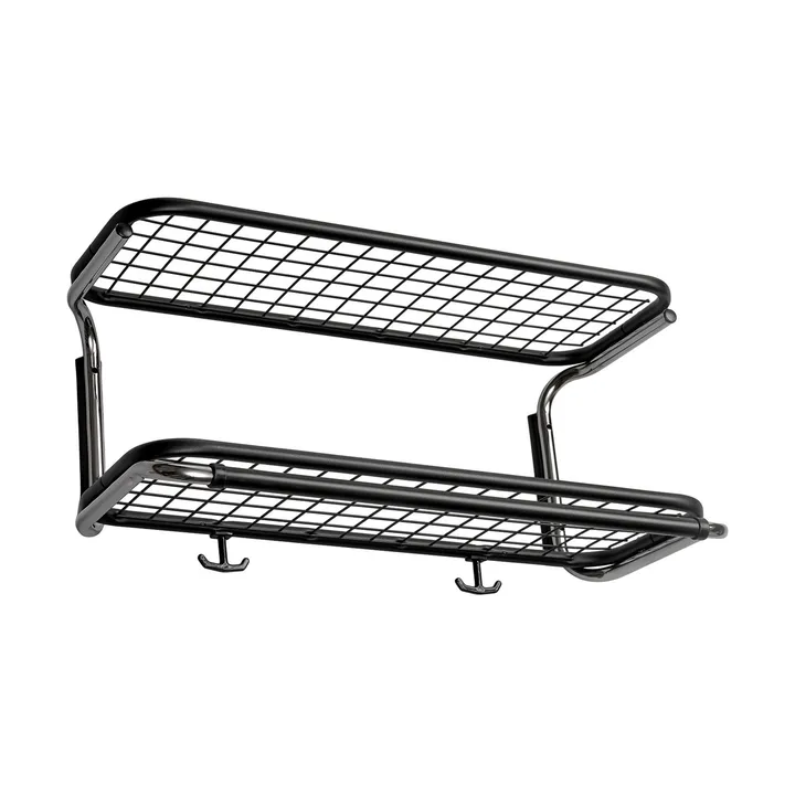 Classic 650 hat shelf - Black/chrome, 2 levels, 50 cm - Essem Design