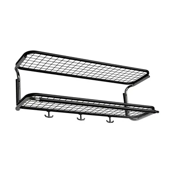 Classic 650 hat shelf - Black/chrome, 2 levels, 60 cm - Essem Design