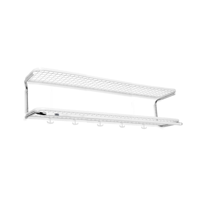 Classic 650 hat shelf - White/chrome, 2 levels, 110 cm - Essem Design