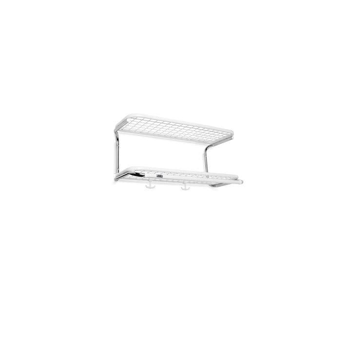 Classic 650 hat shelf - White/chrome, 2 levels, 50 cm - Essem Design