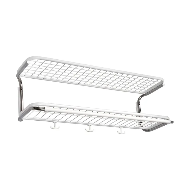 Classic 650 hat shelf - White/chrome, 2 levels, 70 cm - Essem Design