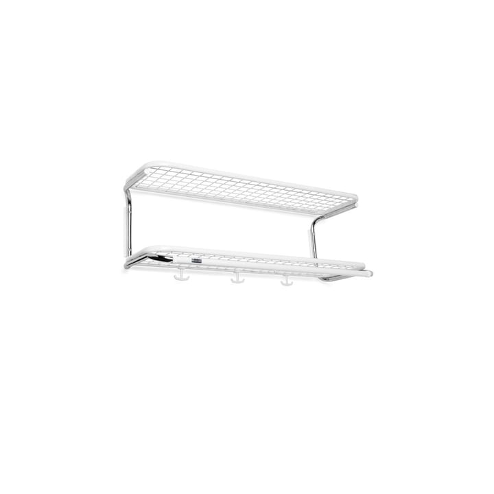 Classic 650 hat shelf - White/chrome, 2 levels, 70 cm - Essem Design