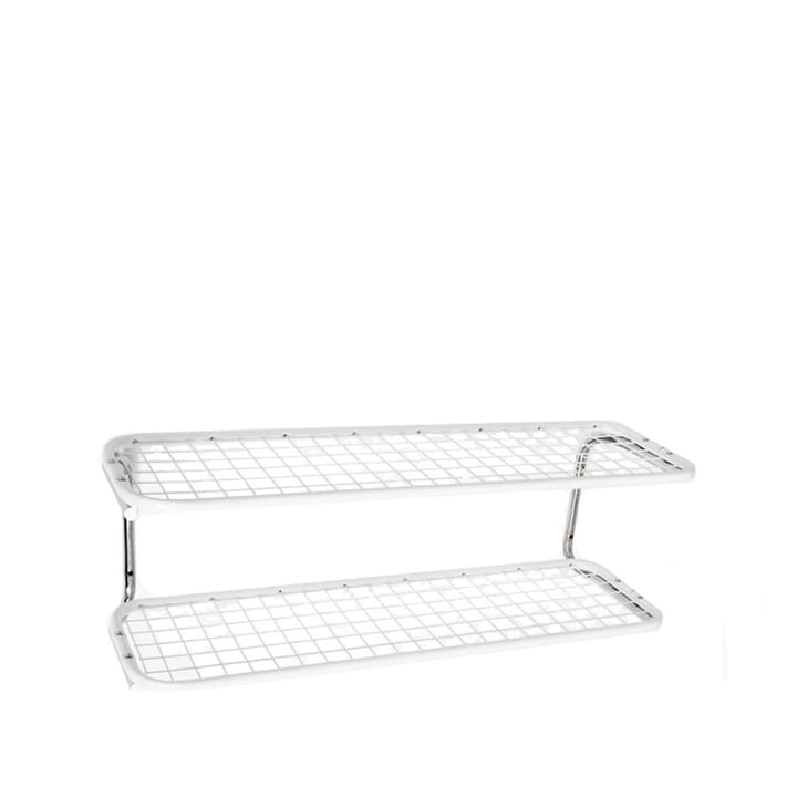 Classic 650 shoe shelf - White/chrome, 2 levels, 110 cm - Essem Design