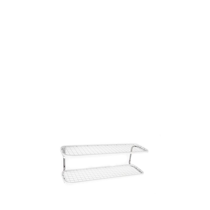 Classic 650 shoe shelf - White/chrome, 2 levels, 50 cm - Essem Design