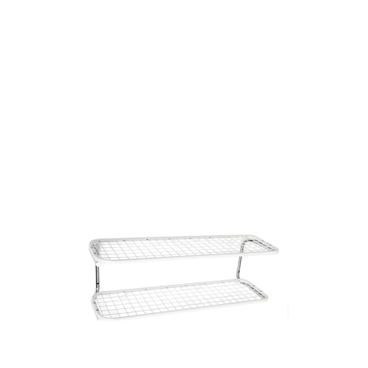 Classic 650 shoe shelf - White/chrome, 2 levels, 70 cm - Essem Design