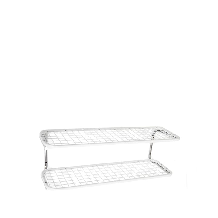 Classic 650 shoe shelf - White/chrome, 2 levels, 90 cm - Essem Design