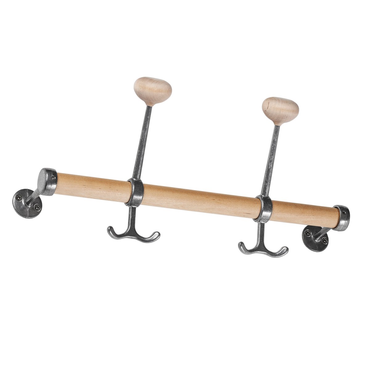 Essem Design Gustav coat rack birch-aluminium | Scandinavian Design | Clothes hooks & hangers | Brown