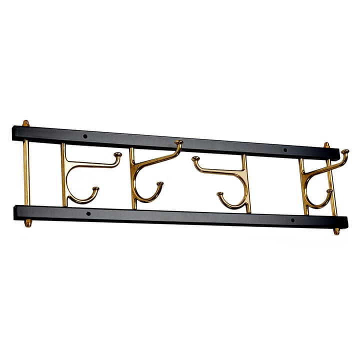 Maxi 4 Dekorativ hook rail - black-brass - Essem Design