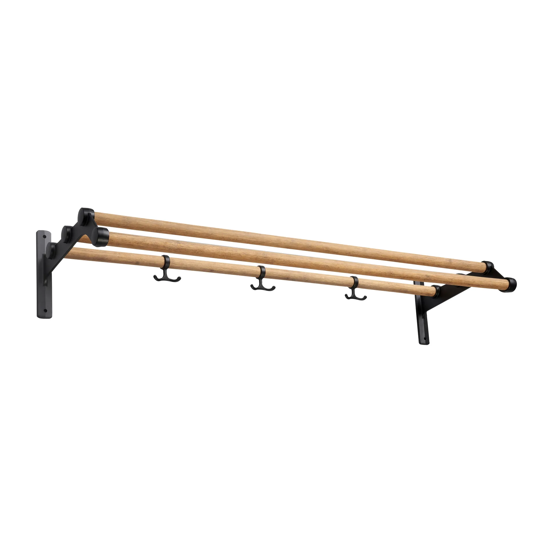 Nostalgi 291 hat shelf 100 cm, Bambu-black Essem Design
