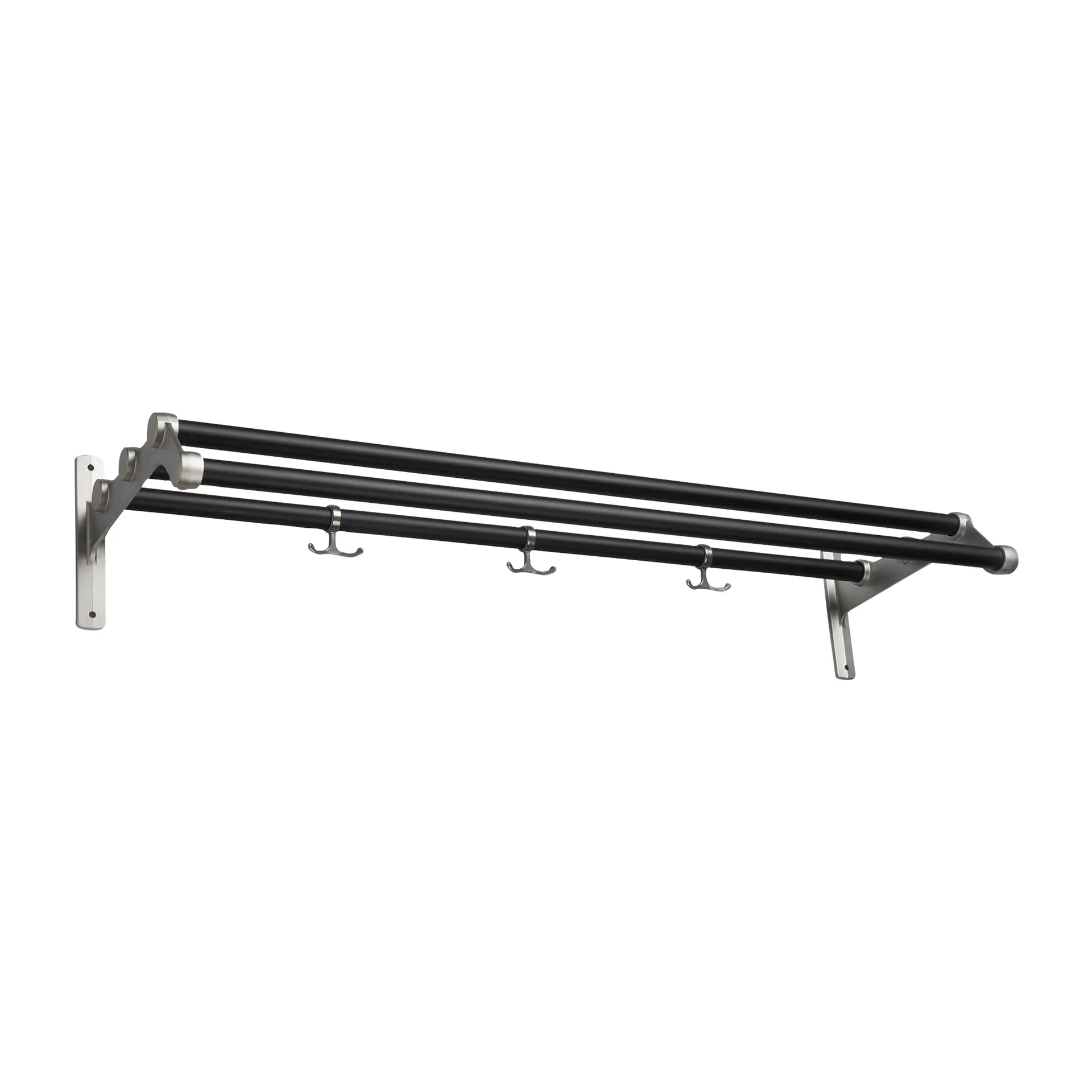 Nostalgi 291 hat shelf 100 cm, Black-aluminum Essem Design