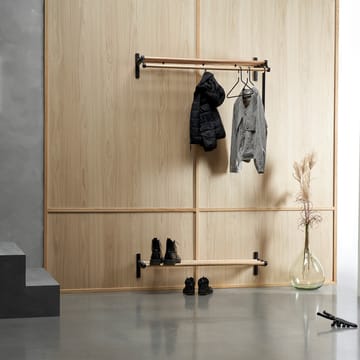 Nostalgi 291 hat shelf - Birch, black  - Essem Design