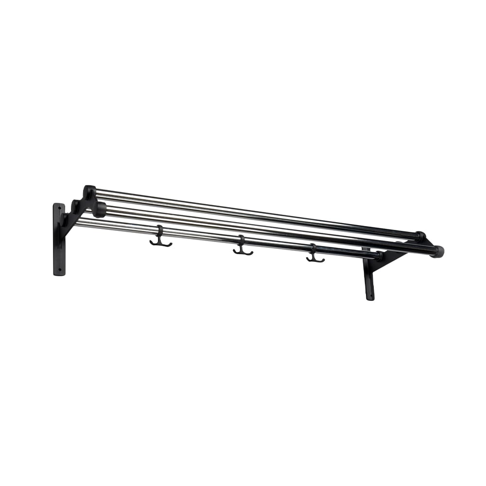 Essem Design Nostalgi 291 hat shelf Chrome, black | Scandinavian Design | Hat Racks & Hat Shelves | Silver-coloured