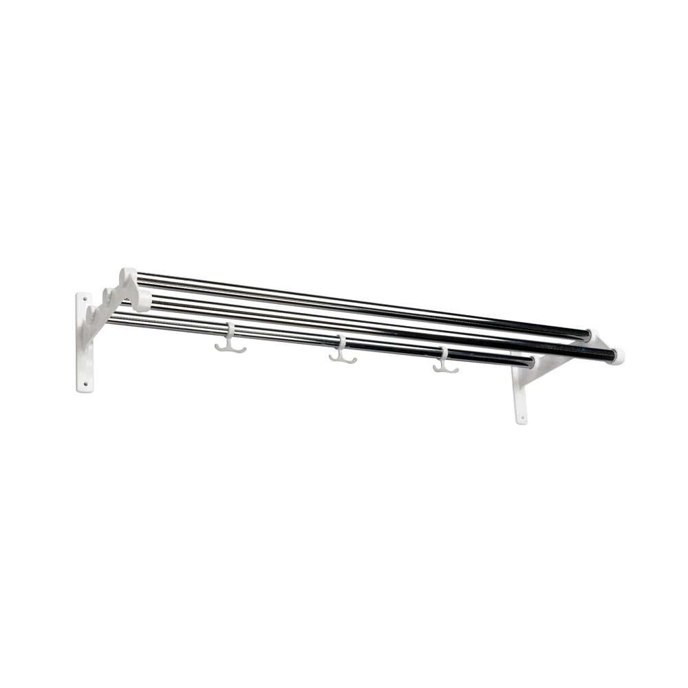 Essem Design Nostalgi 291 hat shelf Chrome, white | Scandinavian Design | Hat Racks & Hat Shelves | Silver-coloured