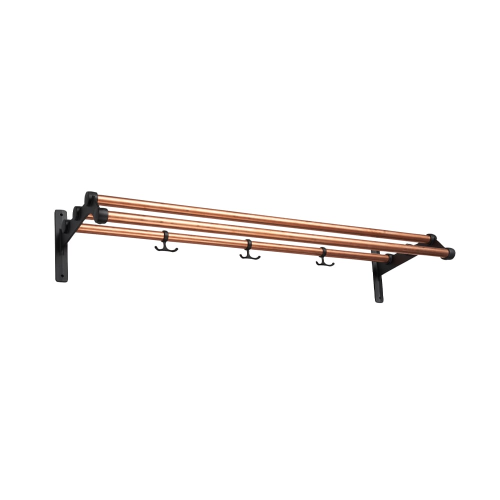 Essem Design Nostalgi 291 hat shelf Copper, black | Scandinavian Design | Hat Racks & Hat Shelves | Orange