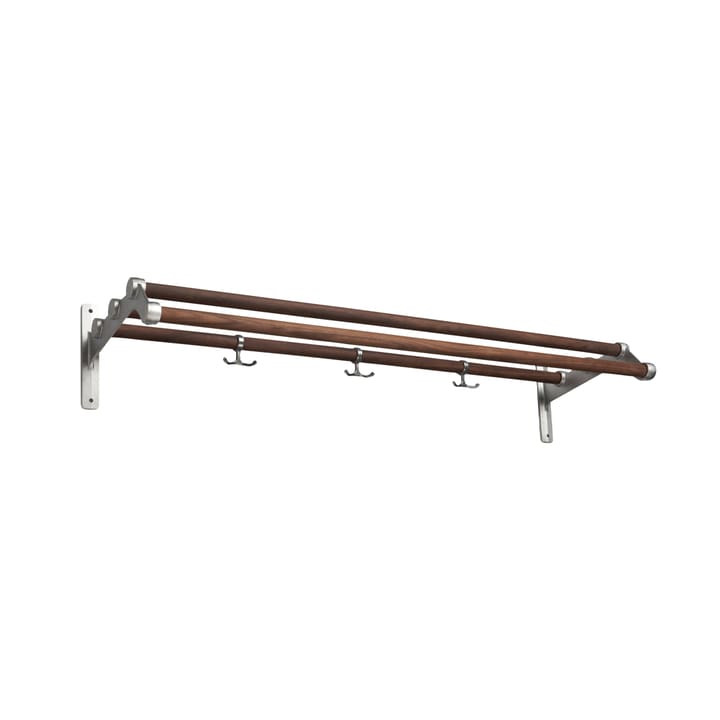 Nostalgi 291 hat shelf - Walnut, aluminium  - Essem Design