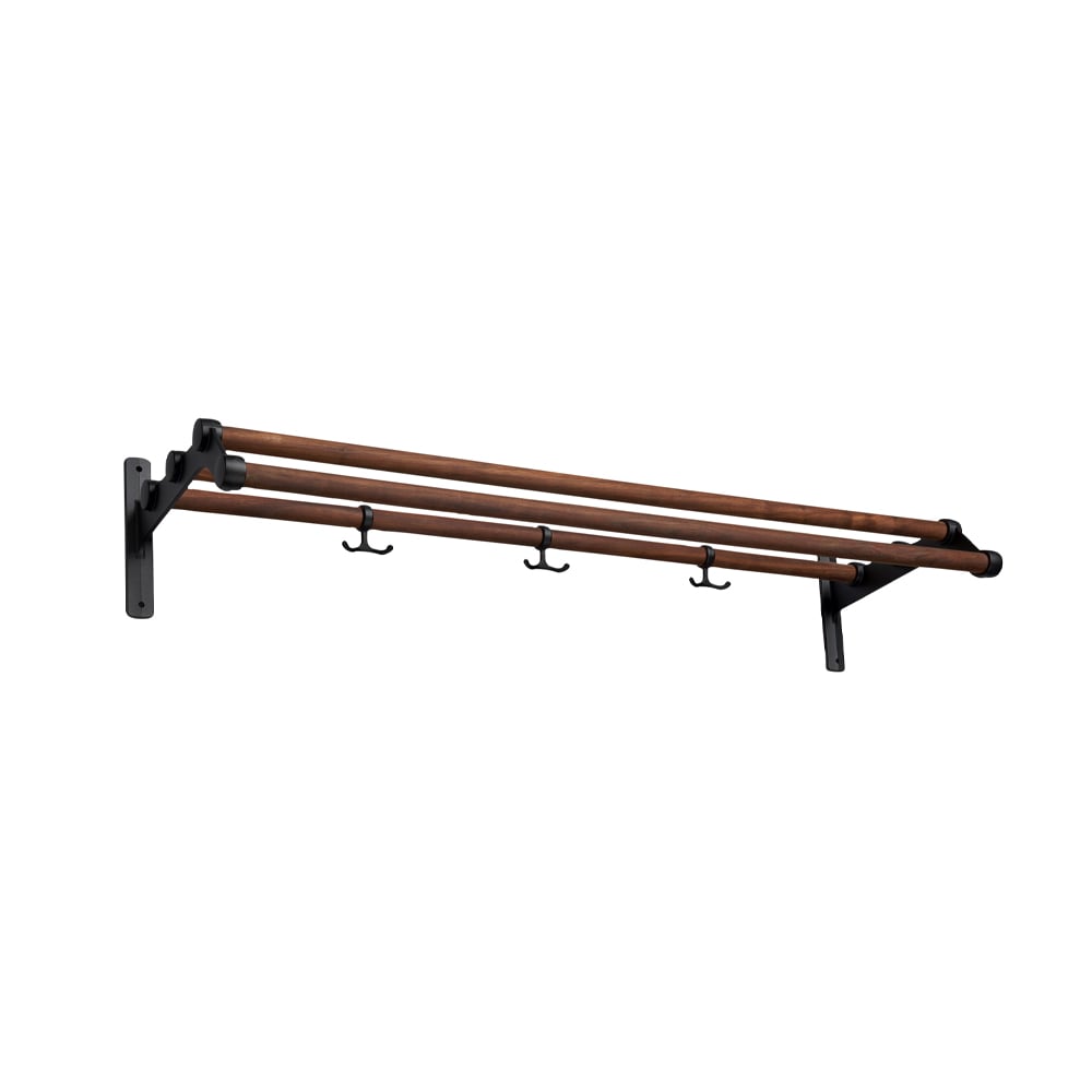 Essem Design Nostalgi 291 hat shelf Walnut, black | Scandinavian Design | Hat Racks & Hat Shelves | Brown