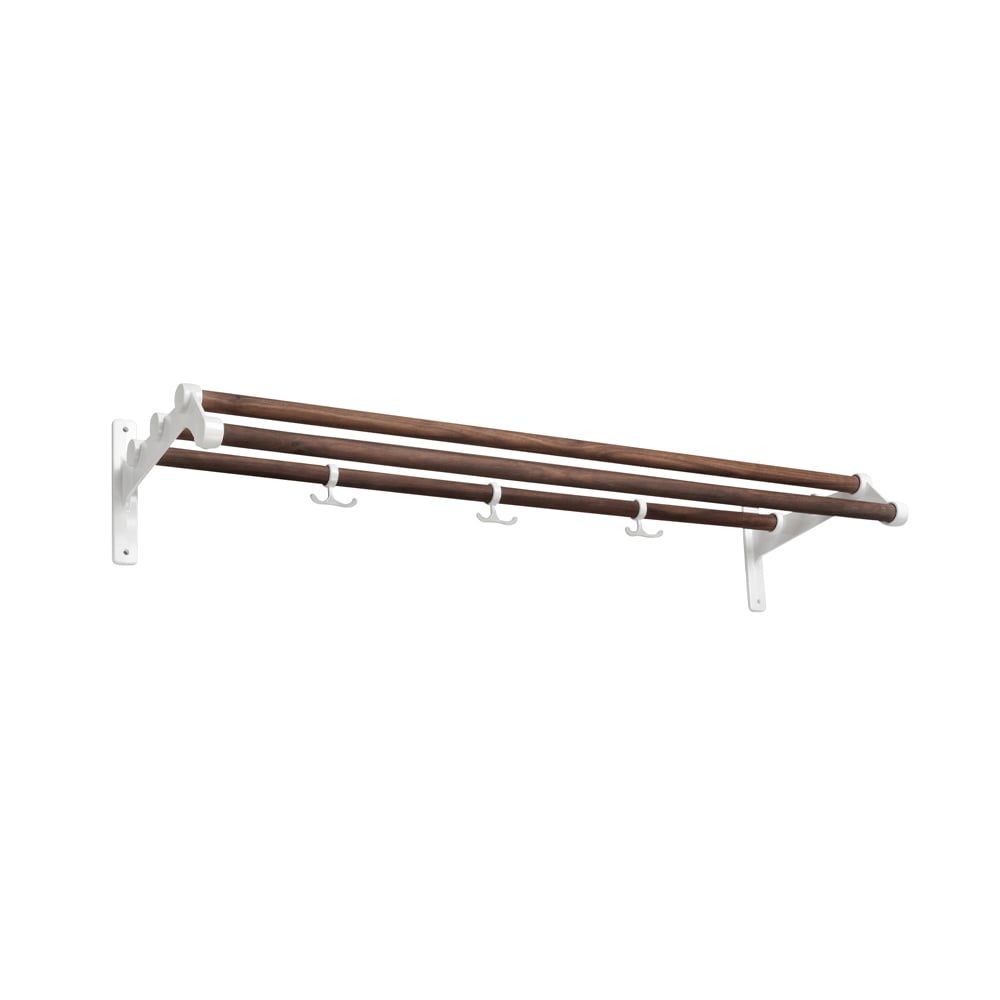 Essem Design Nostalgi 291 hat shelf Walnut, white | Scandinavian Design | Hat Racks & Hat Shelves | Brown