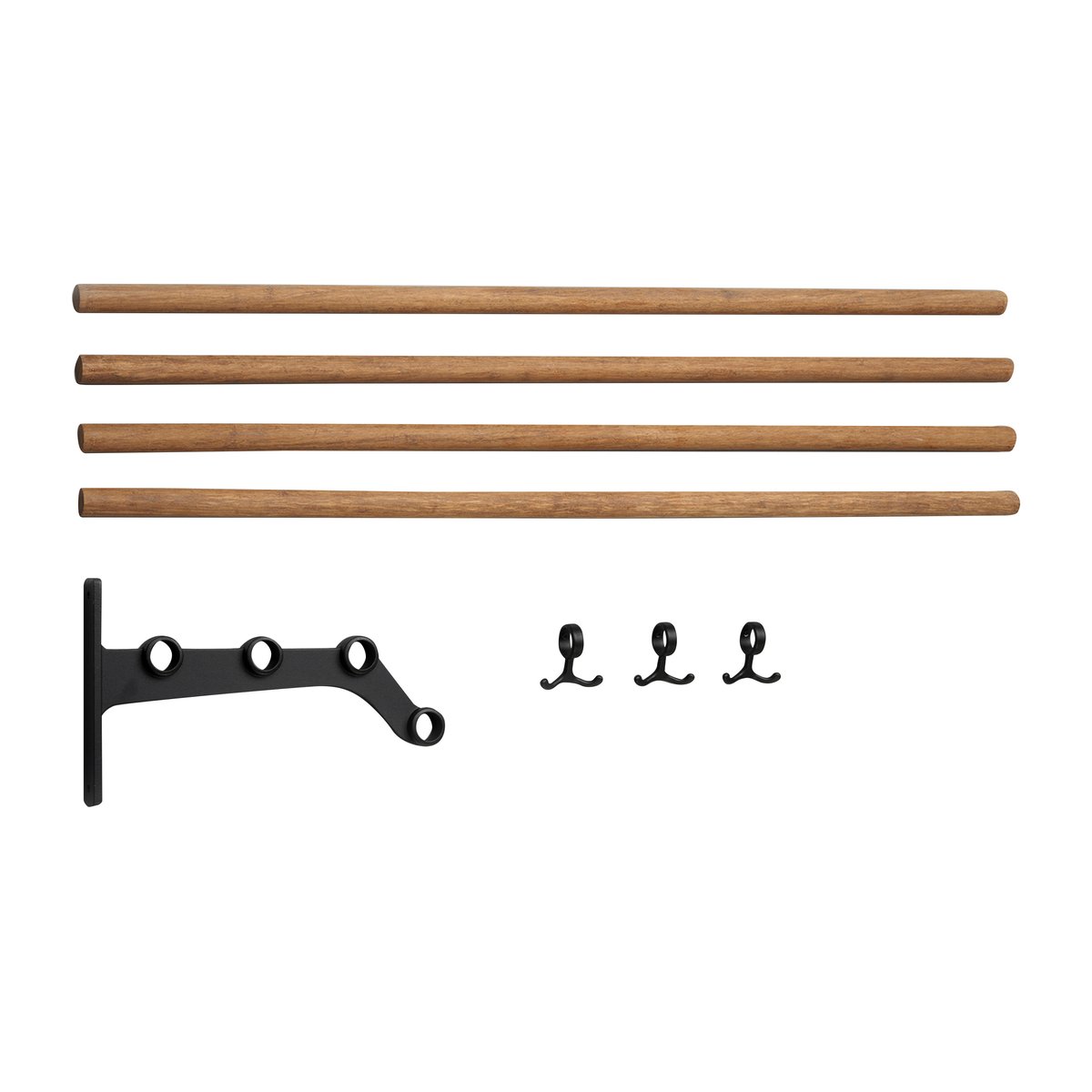 Essem Design Nostalgi 291 inbuilt hat rack 100 cm Bamboo-black
