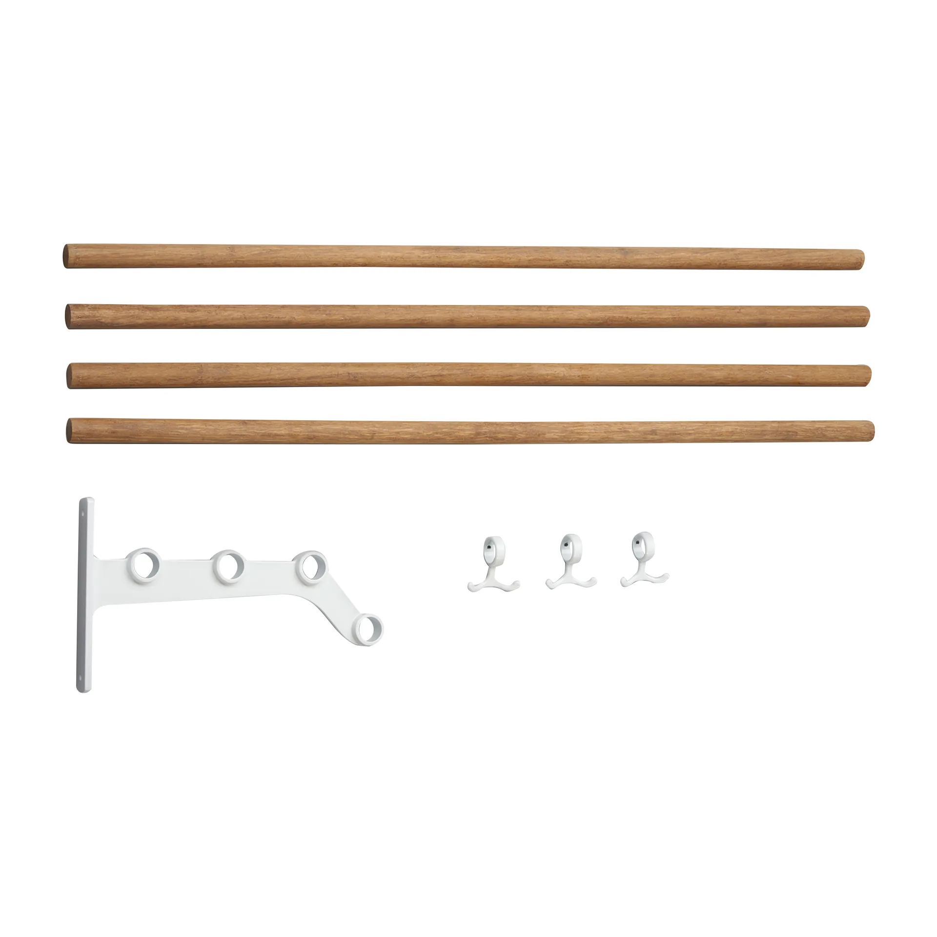 Nostalgi 291 inbuilt hat rack 100 cm, Bamboo-white Essem Design