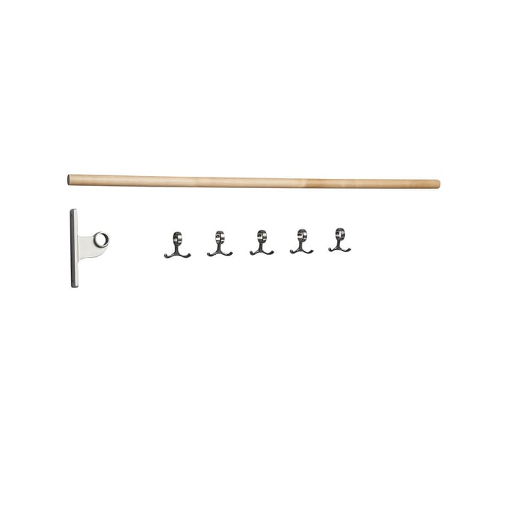 Nostalgi add-on Hook rack - Birch, aluminium stand - Essem Design