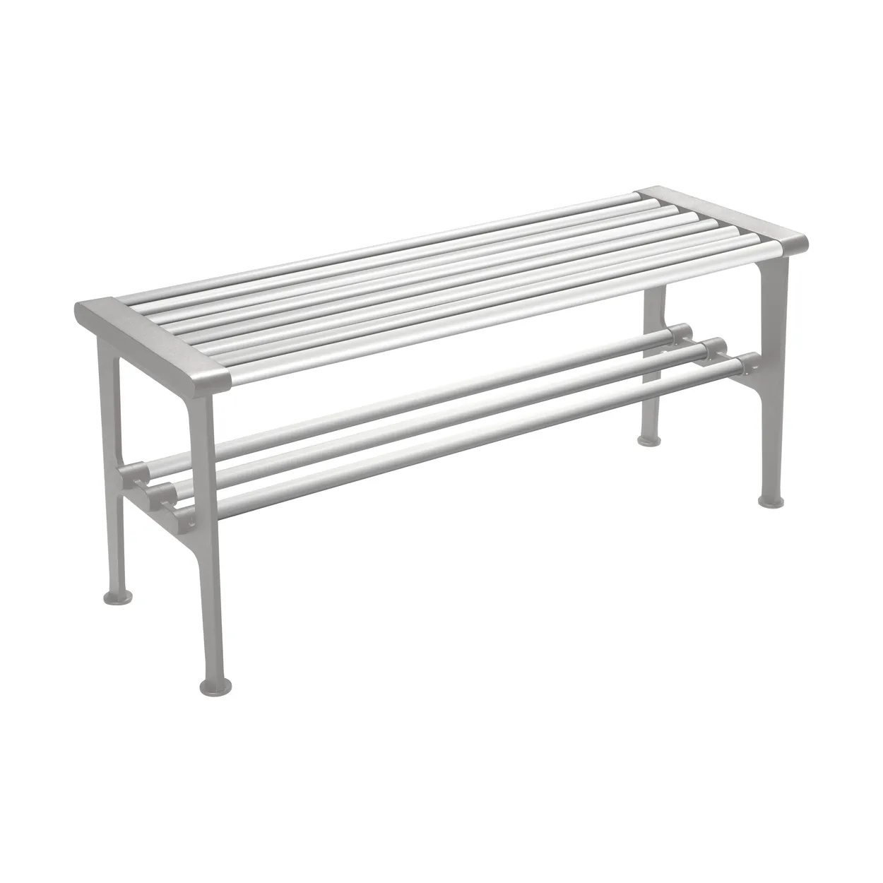 Essem Design Nostalgi bench 100 cm Aluminium | Scandinavian Design | Benches | Silver-coloured