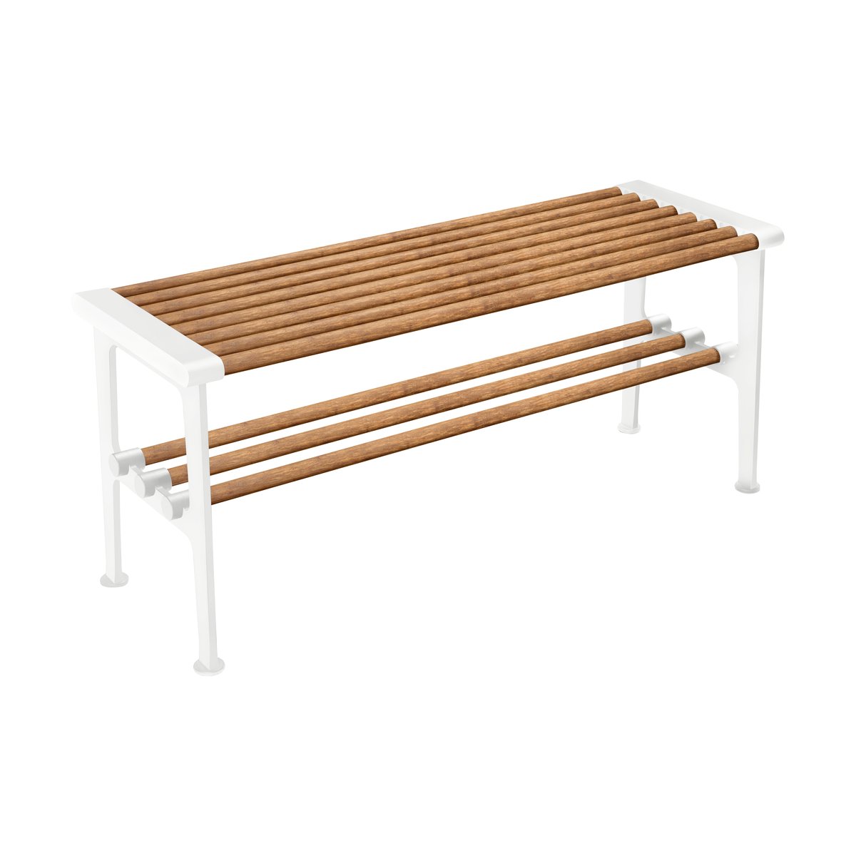 Essem Design Nostalgi bench 100 cm Bamboo-white | Scandinavian Design | Benches | Brown