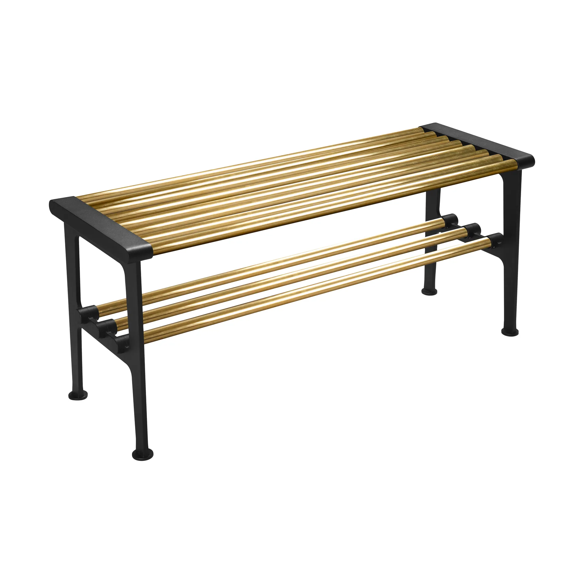 Nostalgi bench 100 cm, Brass-black Essem Design
