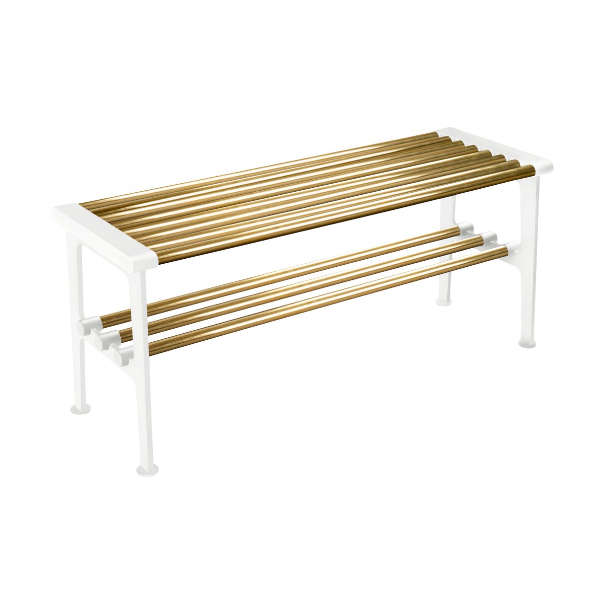 Essem Design Nostalgi bench 100 cm Brass-white | Scandinavian Design | Benches | Gold-coloured