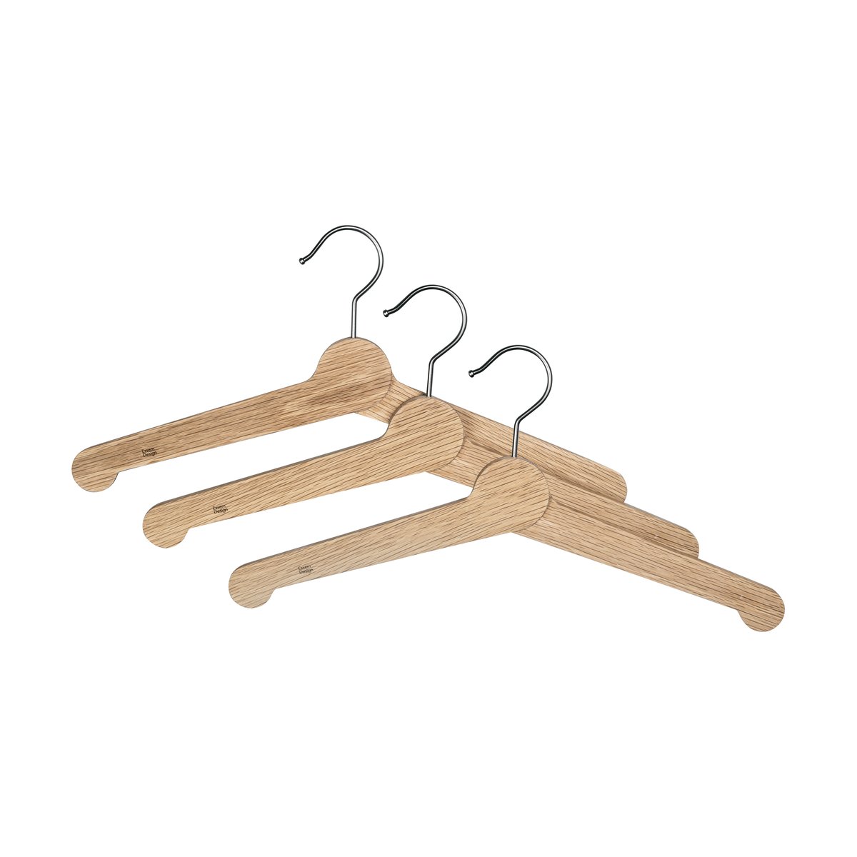 Essem Design Nostalgi clothes hanger 3-pack Oak | Scandinavian Design | Clothes racks, coat stands & hangers | Brown