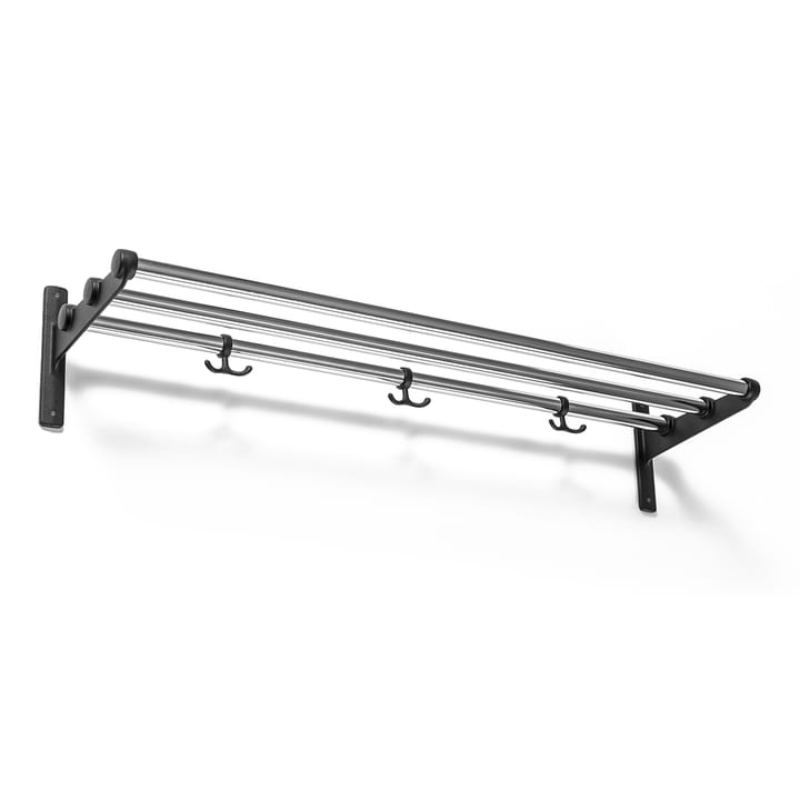 Nostalgi hat shelf/ shoe shelf - chrome, black - Essem Design