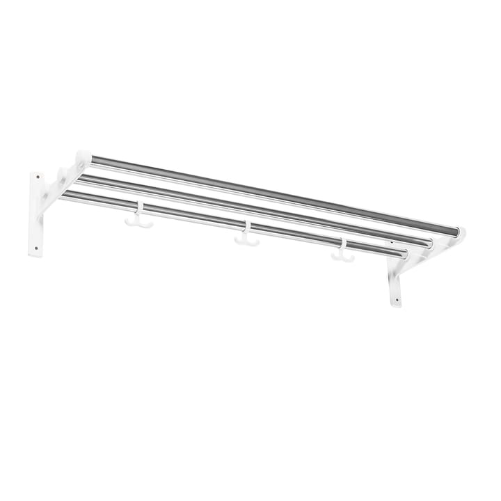 Nostalgi hat shelf/ shoe shelf - chrome, white - Essem Design