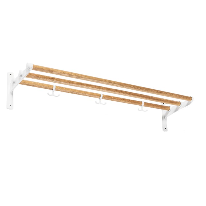 Nostalgi hat shelf/ shoe shelf - oak, white - Essem Design