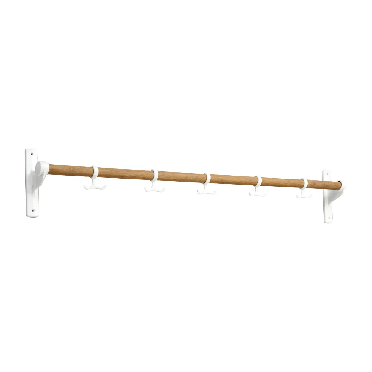 Essem Design Nostalgi hook 100 cm Bambu-white | Scandinavian Design | Clothes hooks & hangers | Brown